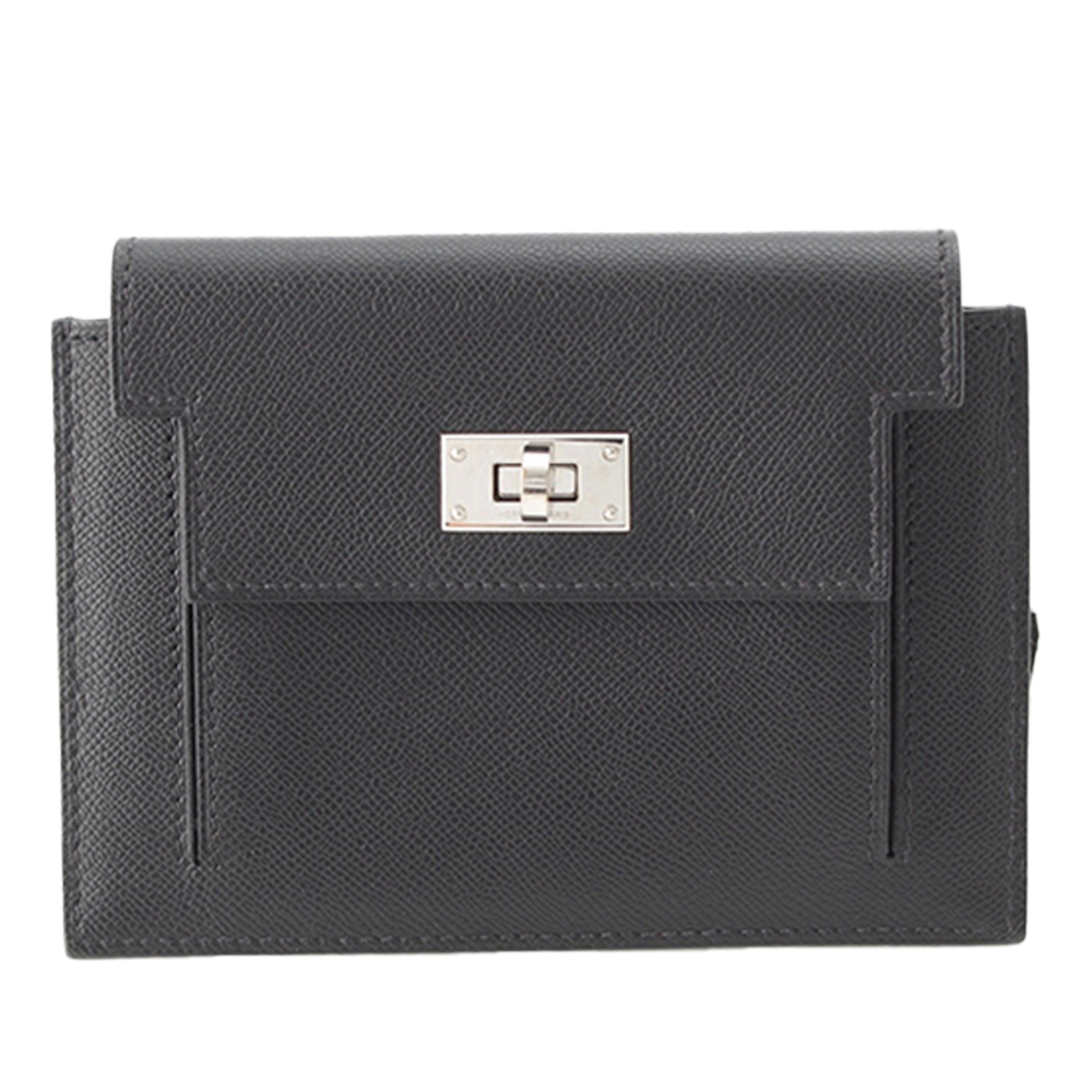 Pre-Loved Hermes Veau Madame Kelly Pocket Compact Wallet